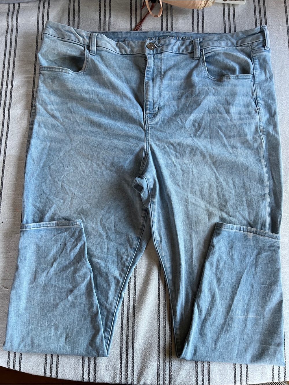 American Eagle Outfitters Light Blue Slim Straight Jeans Junior Plus